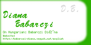 diana babarczi business card